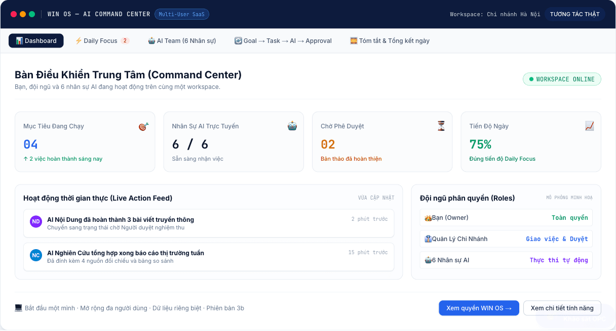 Ảnh chụp demo WIN OS · dữ liệu minh họa